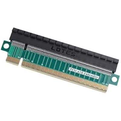 PCIe 5.0 X16 Extender Riser Card - Ultra Slim 3cm Height, 10cm Length, 4-Layer Gold-Plated PCB, Reinforced Black Slot with Dust Cover, for GPUMiningAI Computing Card