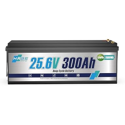 24V 300Ah Lithium Marine Battery with 200A BMS, Deep Cycle Lifepo4 Battery, Rechargeable Lithium Iron Phosphate Battery, Perfect for Trolling Motor, RV, Camping, Boats,Solar, Marine