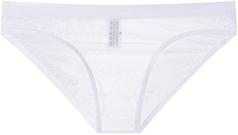 Men's Transparent No Pouch Underwear Ultra Thin Mesh Breathable Triangle Briefs Sexy See Through Trunk Thongs