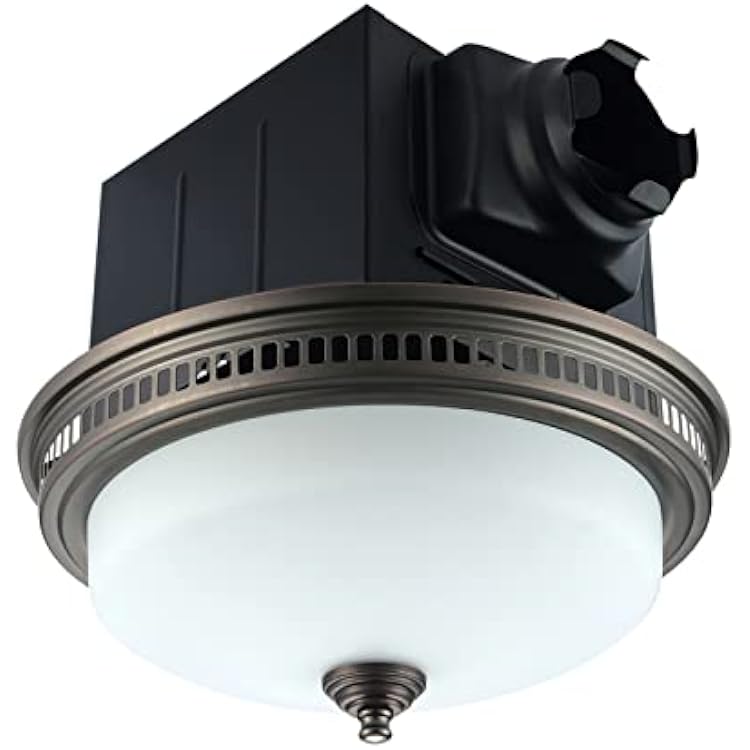 Akicon Bathroom Exhaust Fan with Light, Ultra Quiet 110 CFM 1.5 Sones Ventilation Exhaust Bathroom Fan Light Combo and Nightlight, Oil Rubbed Bronze