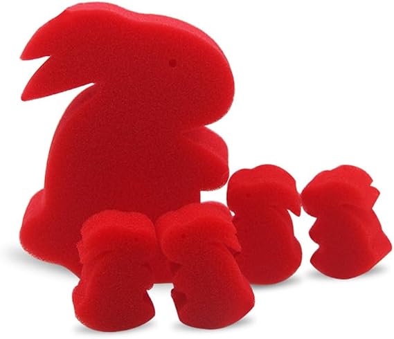MOMOMAGE 1 Set Funny Magic Sponge Rabbits Magic Tricks Close up Easy to Learn Magic Prop Red