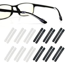 Eyewear Retainer Eyeglass Temple Tip for Kids and Adults Silicone Anti Slip Holder for Glasses Piece Ear Hook 6 Pairs Black + 6 Pairs Clear