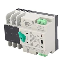 3P 110VPower Automatic Transfer Switch 63A Din Rail Type Mini ATS Backup Emergency Power Electrical Selector Generator Changeover Switch