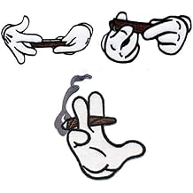 Hands Hand Rolling Blunt 420 Weed Friendly Patch [3PC Bundle - Iron on Sew on]