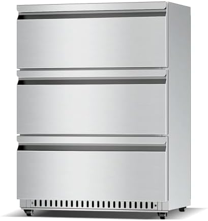 Drawer Refrigerator Outdoor Under Counter Stainless Steel Beverage Refrigerator Weather Proof Built-in Beverage Fridge for Commercial Home