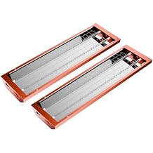 2PCS Baking Infrared Paint Curing Lamp, 1 Set 2000W Heater Lamp 110V for Automotive Spray Booths Far Infrared Radiation Heating, Hardwired, No Plug