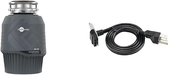 InSinkErator EVOLUTION 0.75HP 3/4 HP & Garbage Disposal EZ Connect 3-Foot Power Cord for EZ Connect Power and Advanced Series Continuous Feed Food Waste Disposer Models, CRD-EZ