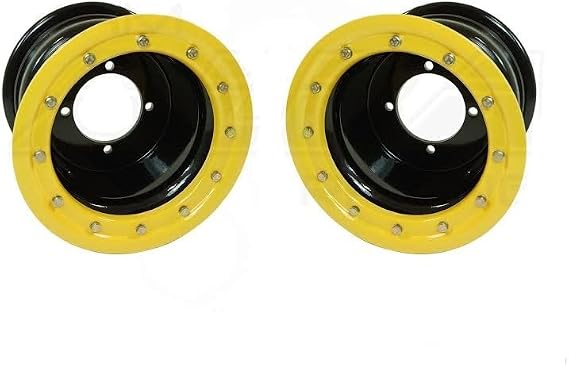 Banshee ATV Rear Wheels Beadlock 9x8 3+5 4/115 Black/Yellow