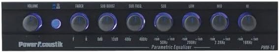 Power Acoustik PWM-16 Pre-Amp Equalizer, Standard Packaging