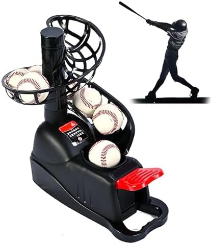 Baseball Pitching Machine, Adjustable Launch Angles &amp; No Power Required, Perfect for Beginners and Training