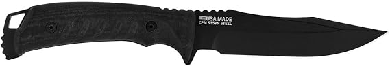 SOG Pillar - BLKOUT LTD Fixed Blade Knife with CPM S35VN Steel and Canvas Micarta Handle