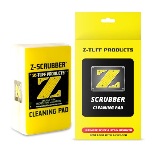 Z-Tuff Products Scrubber Pads 6-Pack Xtra Heavy-Duty Cleaning Pads for Boats, RVs & More | All-Purpose Scuff & Grime Remover | Multi-Surface Cleaner for Fiberglass, Rubber, Vinyl & Metal and More