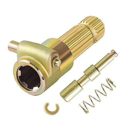 New PTO Extender Adaptor Push-Pin Type with 1-Pack PTO Power Take Off Pin Yoke Quick, Female 1-3/8"& 6 Spline, Male 1-3/8"& 21 Spline,70 HP PTO Shaft Extension Parts,PTO Quick Connect for Tractor