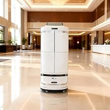 Food Delivery Robot, Autonomous Meal Transporter with Smart Navigation, Ideal for Fast Food, Cafes, and Large Restaurants