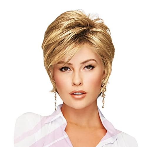 GABOR Hope Textured Layered Short Hair Wig by Hairuwear, Average Cap, Light Blonde