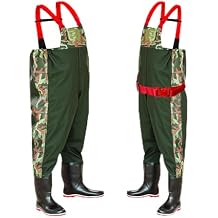 Chest Waders with Boots for Fishing Waterproof PVC/Nylon Fishing & Wading Pants for Men & Women
