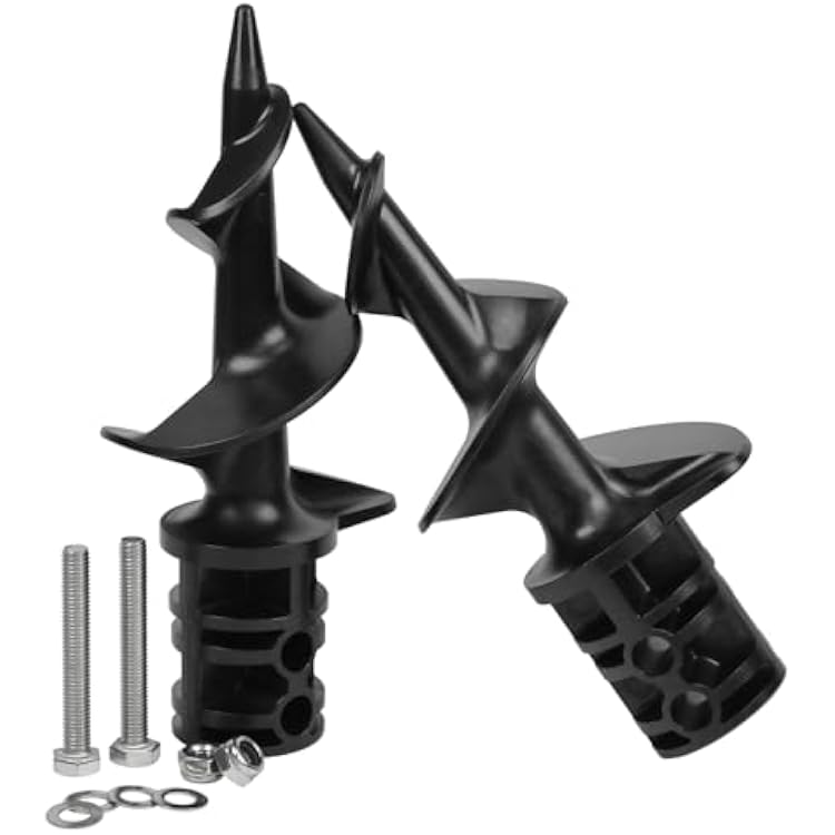 Post Hole Auger for Drill Dock Sand Auger Two Sets Each with a Set of Screws for PVC Tubing Sandbar Anchor