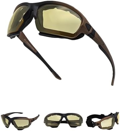 Powersports Glasses Safety Motorcycle Goggle, Anti-fog, Z87 Wrap around, Hunting, Riding, Mowing, Fit Men and Women