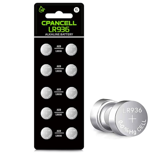 LR936 Batteries LR45 AG9 Battery 194 394 1.5v Alkaline Button Cell Watch Batteries 10 Count