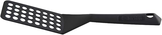 Berndes Spatulas for Non Stick Cookware - Turner Spatula Ergonomically Designed Black Slotted Spatula Turner Nonstick Kitchen Tool