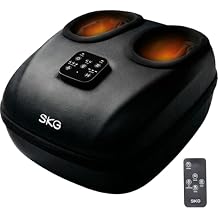 SKG YS100 Shiatsu Foot Massager with Heat and Remote FSA Eligible, 2026 Upgrade Heated Foot Massager for Plantar Fasciitis Neuropathy, 3 Levels Compression Kneading Massage, Up to Size 13, Black