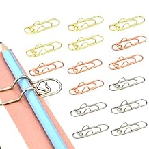 15Pcs Colors Heart Pen Clip Metal Pencil Clips, Pen Clip for Notebook, 2.8-Inch Colorful Cute Shaped Pencil Clips, For Students, Professionals, And Teachers (5 Pcs Gold, 5 Pcs Silver, 5 Pcs Rose Gold)