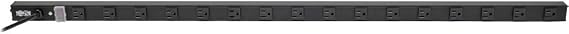 Tripp Lite 16-Outlet 48 inch Power Strip, 120V, 15A, NEMA 5-15R, 5-15P Plug with 15 Foot / 4.57M Cord, Vertical, Metal, Black, (PS4816B)