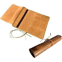 RUSTIC TOWN Leather Knife Roll - Chef's Knife Case Holder Cutlery Carrying Case Organizer Storage Bag - Travel Friendly Gift for Men & Women