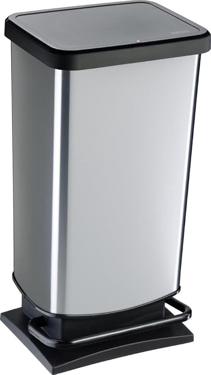 Rotho Paso Çöp Kutusu, Metalik Gri, 40L