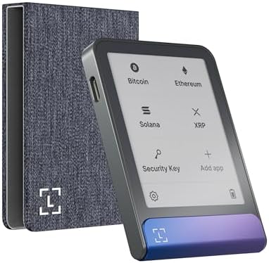 Bundle Ledger Flex (Neptune Blue) & Magnet Folio (Business Charcoal) - The new Standard Touchscreen Signer for Secure Crypto Management