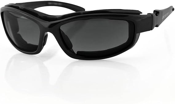 Bobster Road Hog 2, Gloss Black Frame, Dual Grade Reflective, Smoked, Amber, Clear Lens