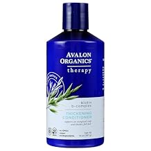 Avalon Organics Therapy Biotin B-Complex Thickening Conditioner, For an Energized Scalp and Thicker, Fuller-Looking Hair, 14 Fluid Ounces