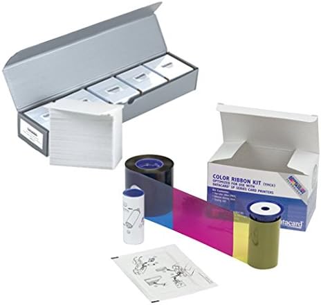 Datacard Color Ribbon & Cleaning Kit, YMCKT, 500 Prints per Roll