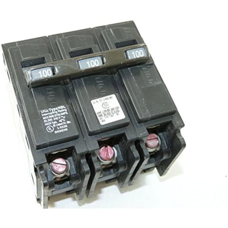 Siemens B3100HH 100-Amp Three Pole 240-Volt 65KAIC Bolt in Breaker