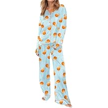 SHESHOW Satin Pajamas for Women Set Long Sleeve Button Down Sleepwear 2 Piece Nightwear Women Pjs Sets Size XS-XXL