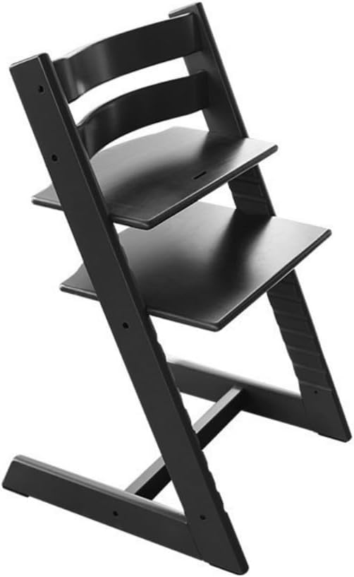 Kids Growing High Chair Body Solid Wood Dining Table Home Learning Adjustable Newborn Dining High Kids Wood Ergonomic Design Black