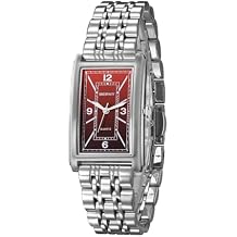 BERNY Rectangular Silver Watch for Men Waterproof Men's Wristwatch Fashion Analog Quartz Wrist Watch Full Stainless Steel Male Dress Watch Arabic Numeral Marker Butterfly Clasp Modern Birthday Present
