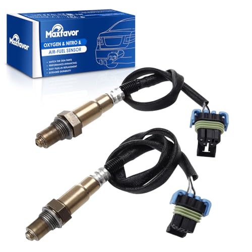 Maxfavor 2Pcs Upstream and Downstream O2 Oxygen Sensor Fit for 2009 2010 2011 Chevy Traverse GMC Acadia Buick Enclave Saturn Outlook V6 3.6L 02 Sensor 234-4815 234-4816