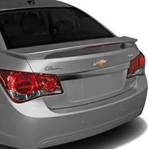 Trunk Spoiler Compatible with 2011-2015 Chevrolet Cruze Sedan Factory Style 2-Post Pedestal Painted Color WA636R Silver Ice Metallic