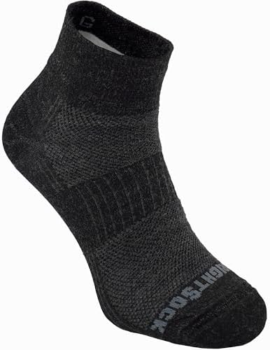 Wrightsock Merino Coolmesh II Quarter Hiking Socks for Men and Women Eco-Friendly Anti Blister Socks - American Made