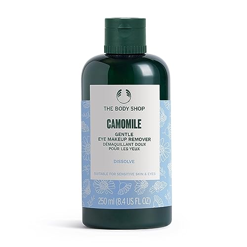 The Body Shop Chamomile Gentle Eye Makeup Remover | Dissolve & Melt Away Tough Eye Makeup | Soothing with Chamomile Extract for Sentitive Skin, Vegan, 250 ml  8.4 oz