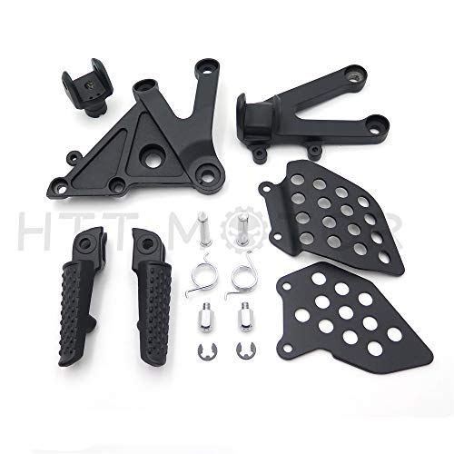 HTTMT MT390-007-BK Black Front Rider Foot Pegs Bracket Compatible with Cbr600Rr 2003 2004 2005 2006