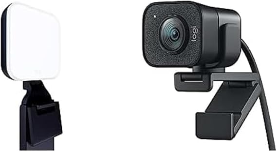 Logitech Litra Glow Premium LED Streaming Light with TrueSoft and Logitech StreamCam, Graphite for Creators and Streamers