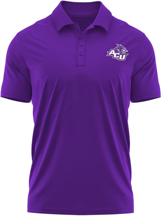 Official NCAA Collegiate Men's Sport Polo Short Sleeve Shirt Left Chest Logo Collection