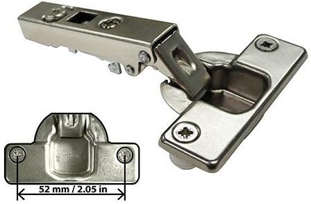 Euro Concealed Cabinet Hinge, Full Overlay, 110 Degree Opening, Nickel