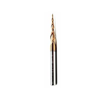 Tapered Ball Nose End Mill - 1/4" Shank, 3" Overall Length, 0.5mm Tip Radius (R0.5), 4.82 Per Side Angle - Precision CNC Tool for Hard Metals, Wood & Plastic (Professional & DIY Use)