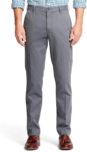 IZOD Mens Performance Stretch Straight Fit Flat Front Chino Pant