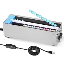 Semi-Automatic Beading Machine,Multifunctional Bead String Machine,Beading Tool Spinner,Portable Stringing Machine, Adjustable Forward/Reverse, for Bracelets(DualChannel)