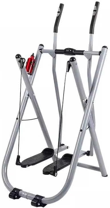 Foldable Elliptical and Exercise Bike Combo - Dual Trainer Cardio Machine with Air Walk Motion for Home Gym