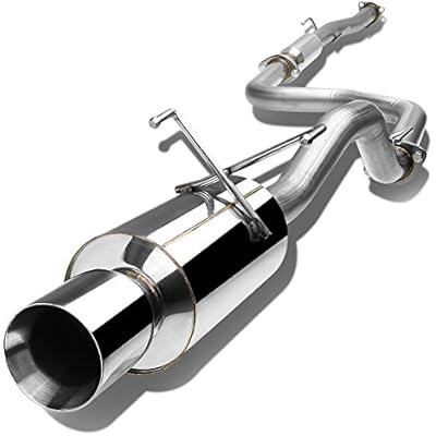DNA MOTORING CBE-HC922-NRT Stainless Steel Cat Back Exhaust System [Compatible with 92-00 Honda Civic CoupeSedan]